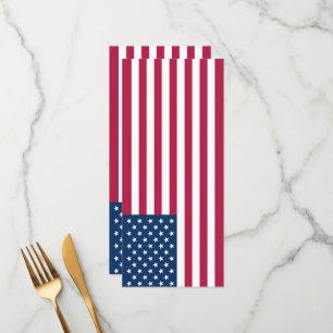 Menu bandeira americana