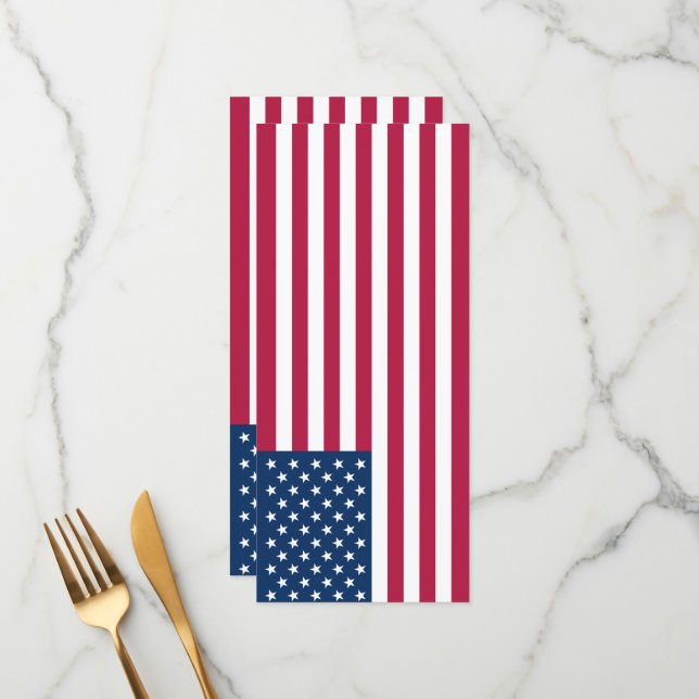 Menu bandeira americana (Frente/Verso In Situ)