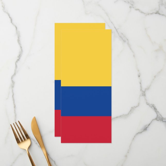 Menu bandeira da Colômbia (Frente/Verso In Situ)