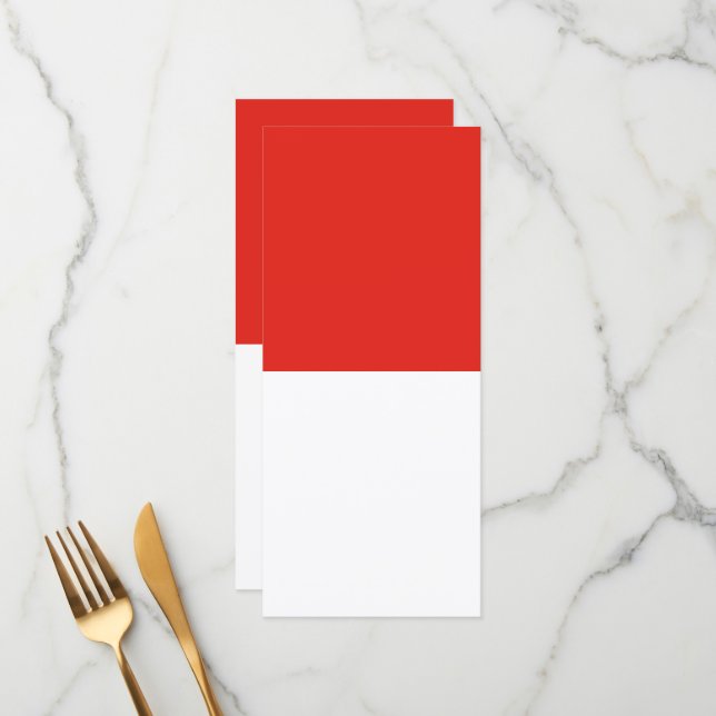 Menu Bandeira da Indonésia (Frente/Verso In Situ)