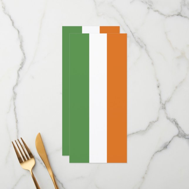 Menu Bandeira da Irlanda (Frente/Verso In Situ)