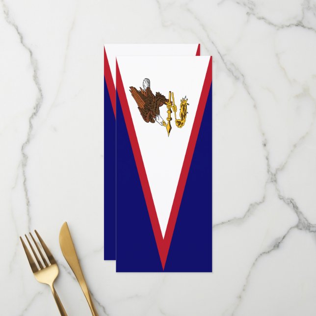 Menu bandeira da Samoa Americana (Frente/Verso In Situ)