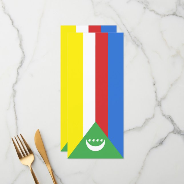 Menu Bandeira das Comores (Frente/Verso In Situ)