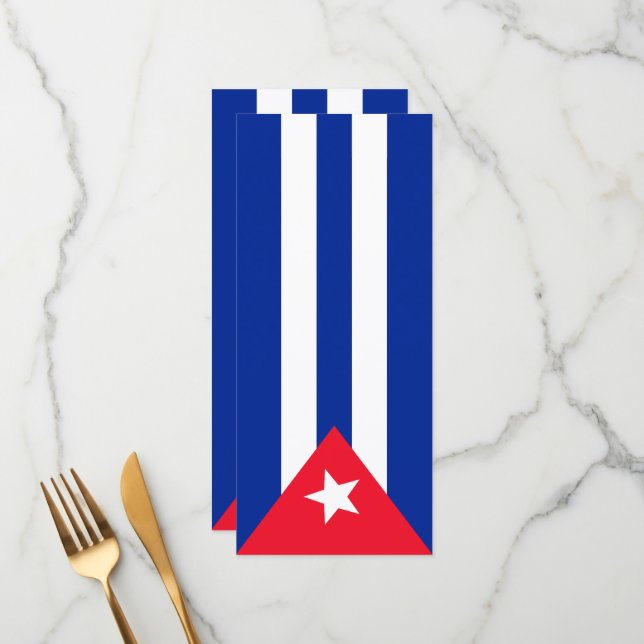 Menu Bandeira de Cuba (Frente/Verso In Situ)