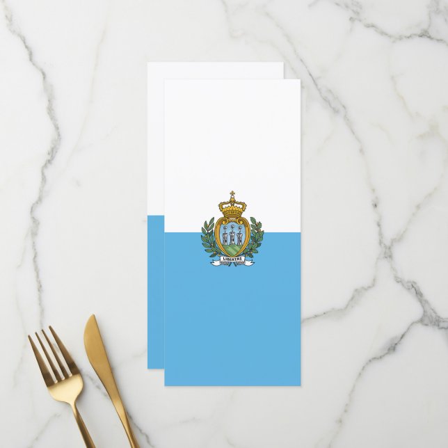 Menu bandeira de San Marino (Frente/Verso In Situ)