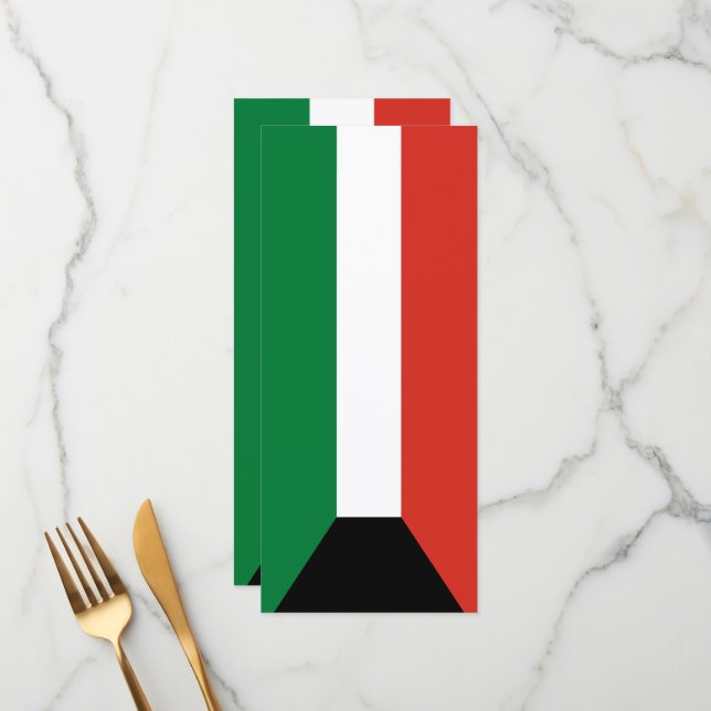 Menu bandeira do Kuwait (Frente/Verso In Situ)