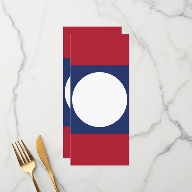 Menu Bandeira do Laos (Frente/Verso In Situ)