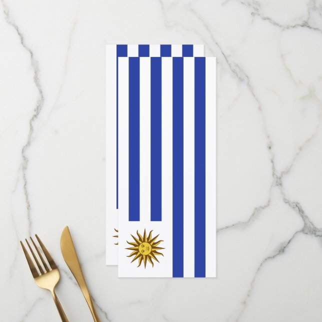 Menu bandeira do Uruguai (Frente/Verso In Situ)