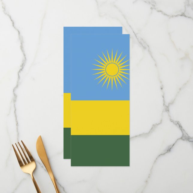 Menu Bandeira Ruanda (Frente/Verso In Situ)