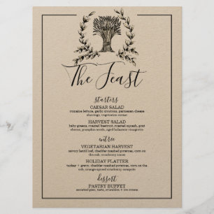 menu banquete de ação de graças do JANTO queda