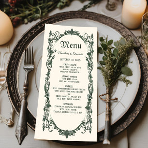 Menu Banquete de Casamento de Fantasia Medieval