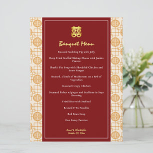 Menu Banquete peranakan auspicioso do casamento chinês