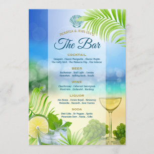 Menu Bar Aberto de Palm de Vinho Mojito