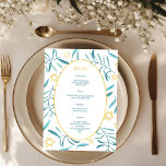Menu Bar Bat Mitzvah Casamento Judaico Botânicos Person<br><div class="desc">Cardápio personalizado perfeito para um bat mitzvah, bar mitzvah ou outra celebração judaica! Arte em aquarela feita à mão para você na frente e no verso! TOTALMENTE PERSONALIZÁVEL! Clique em “Personalizar” acima para editar o texto. Clique em "editar usando a ferramenta de design" para ajustar as fontes, cores e posicionamentos...</div>