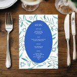 Menu Bar Bat Mitzvah Casamento Judaico Personalizado em<br><div class="desc">Menu personalizado perfeito para um morcego mitzvah, bar mitzvah ou outra celebração judaica! A mão fez a aquarela arte para você na frente e atrás! TOTALMENTE PERSONALIZÁVEL! Clique em "Personalizar" acima para editar o texto. Clique em "editar usando a ferramenta design" para ajustar as fontes, as cores e os posicionamentos...</div>
