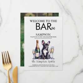 Menu Bar Black French Buldog