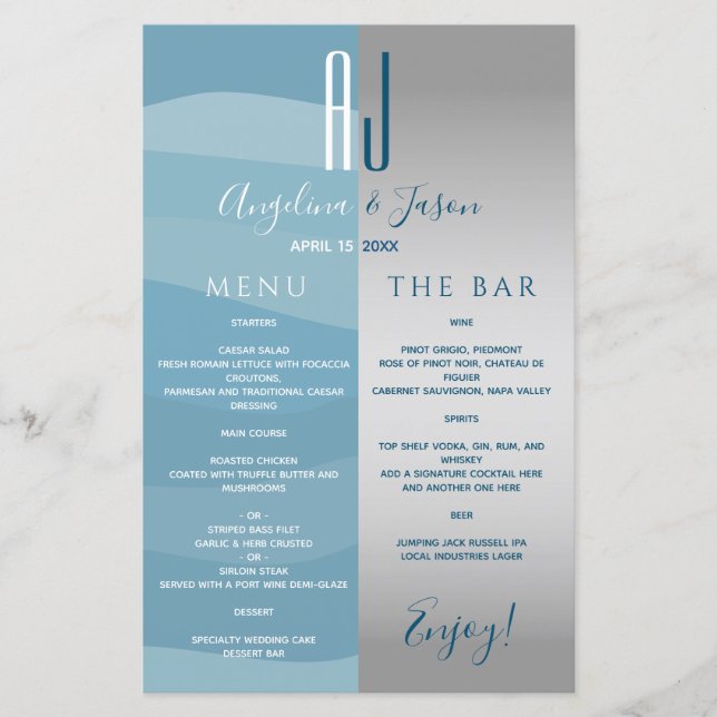 Menu Bar de Casamento (Frente)