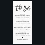 Menu Bar de Casamento da Caligrafia Moderna Negra<br><div class="desc">Adicione estas papelaria de cartão de menu de bebidas personalizáveis à sua capa de tabela de eventos. Apresenta caligrafia moderna e tipografia simples a preto. Este cartão moderno de bar para caligrafia é perfeito para casamentos,  chás de panela,  chás de fraldas e muito mais.</div>