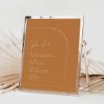 Menu Bar de Casamento do Modern Terracotta<br><div class="desc">Com um design simples e limpo, ele lista suas bebidas em estilo, assegurando que seus hóspedes saibam exatamente o que está sendo servido. De vinho a coquetéis e tudo no meio, este cardápio é perfeito para um casamento moderno à procura de um toque sutil, mas na moda. Projetado para coordenar...</div>