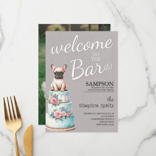 Menu Bar do Bulldog Francês (Frente/Verso In Situ)