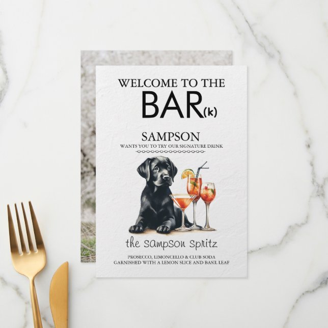 Menu Barra Black Lab (Frente/Verso In Situ)