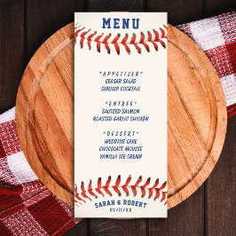 Menu Baseball A Recepção de casamento De Captura Perfei