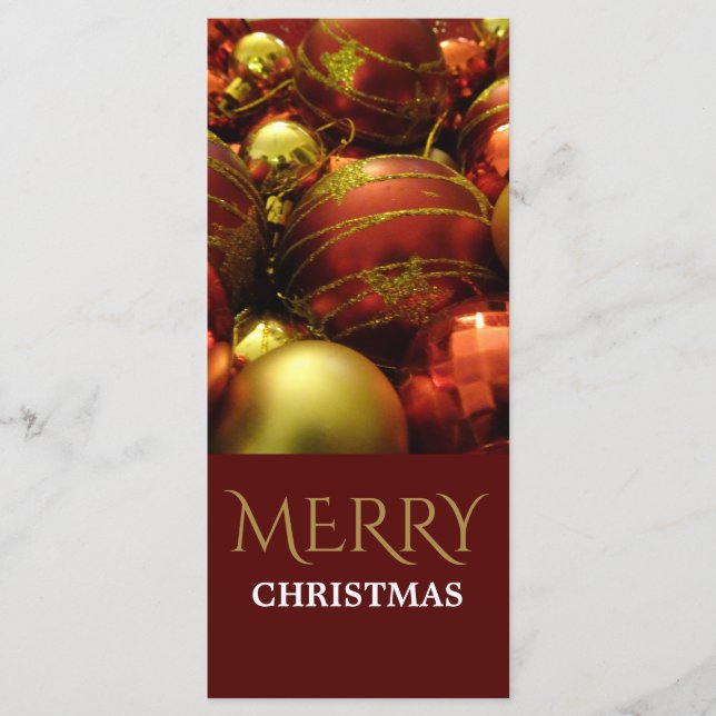 Menu Baubles de Natal (Frente)