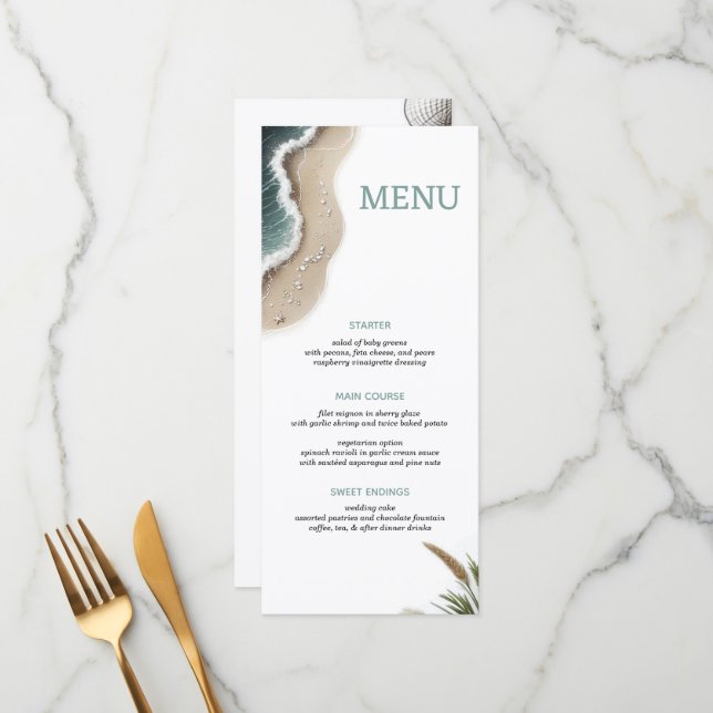 Menu Beach Vibe (Frente/Verso In Situ)