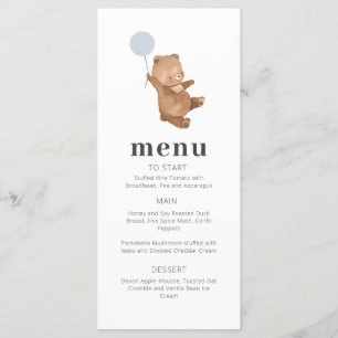 Menu Bear Balão Azul
