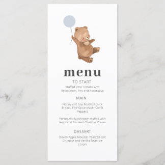 Menu Bear Balão Azul