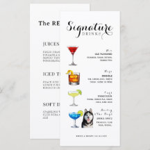Bebida com Sabor Única de Aquarela Minimalista