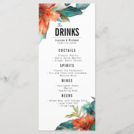 Menu Bebidas Planas Hibiscus Serenade Paradise
