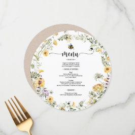 Menu Bee Wildflower Chá de fraldas