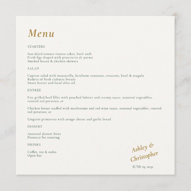 Menu Belo Casamento Floral De Aquarela (Frente)
