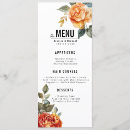 Menu + belo texto Marble Dreams Orange Rosa