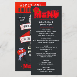 Menu Bilhete de Casamento Rock and Roll
