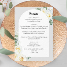 Menu Bloom White Floral Wedding