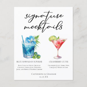 Menu Blue Hawaiian Cranberry Cutie Mocktails