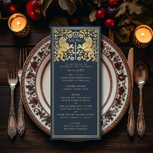 Menu Blue Royal Lion Medieval Sword