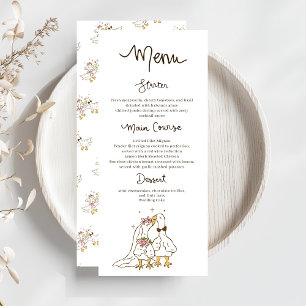 Menu Bobo Goose Engraçado Casamento