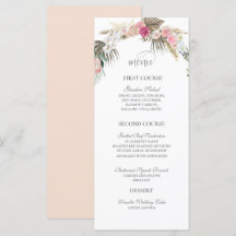 Bohemian Floral Rosa Watercolor Boho Wedding