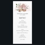 Menu Boho Arch Dusty Orchids Casamento Floral<br><div class="desc">Estes menus de casamento apresentam um design de arco com orquídeas poeirentas e folhagem. Personalize o texto com seus nomes e menu. Produtos correspondentes também disponíveis.</div>