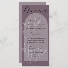 Menu Boho Arch Dusty Plum Foliage