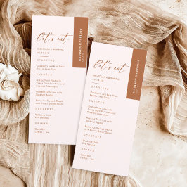 Menu Boho Cream e Casamento Laranja Queimado