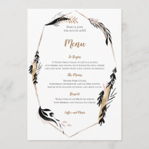 Menu Boho Dourado e Penas Negras deixam casamentos de q