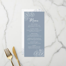 Menu Boho Floral Boho Azul, Duplo Sento, Bebida Floral+