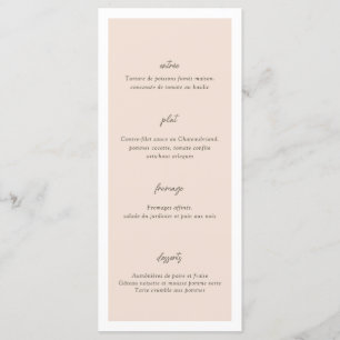 Menu Boho Minimalista Vases Wedding