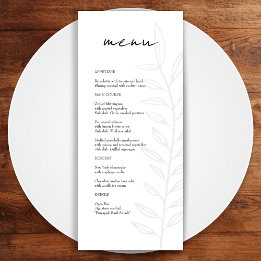 Menu Boho Preto Vintage Botânico