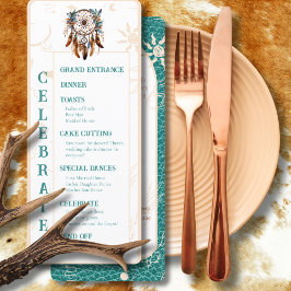 Menu Boho Ranch Wedding Flat Program