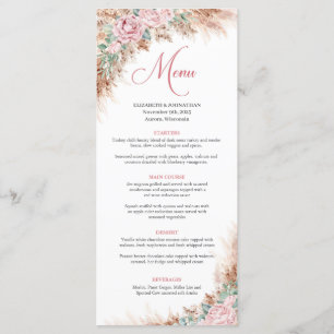 Menu Boho Rosa Greenere e erva-pampas